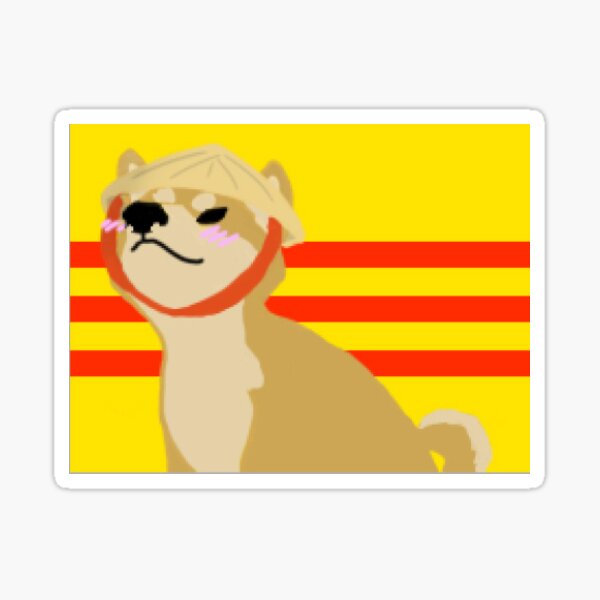 Item preview, Vietnam Flag Shiba designed and sold by Rinnnce Designs.