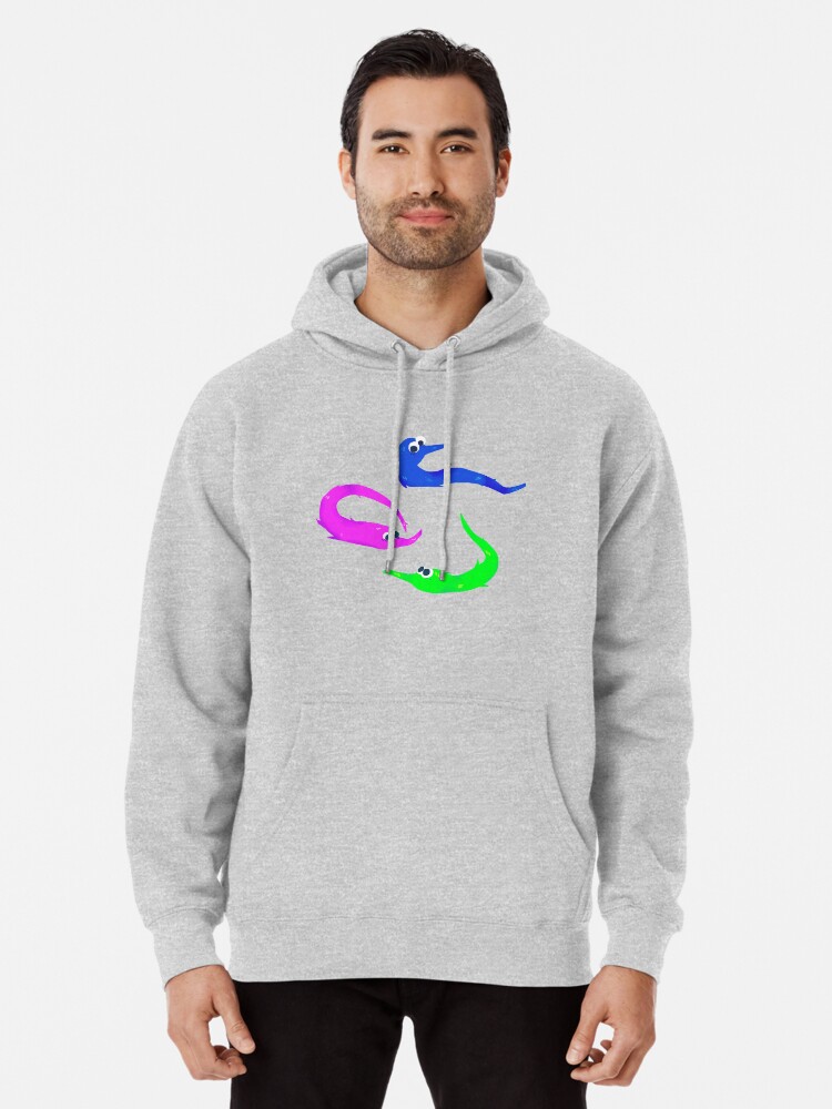 green hoodie with white strings