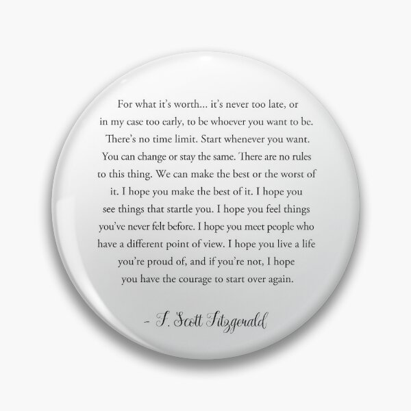 Item preview,  For what its worth its never too late  designed and sold by corbrand.