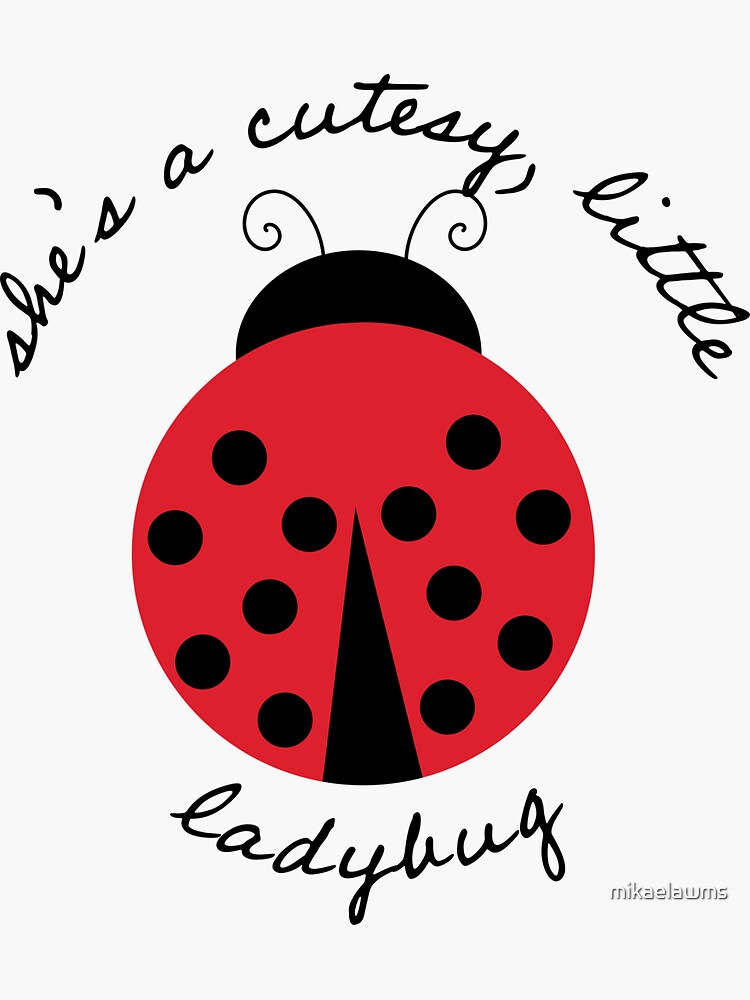 Ladybug Initial F Round Stickers