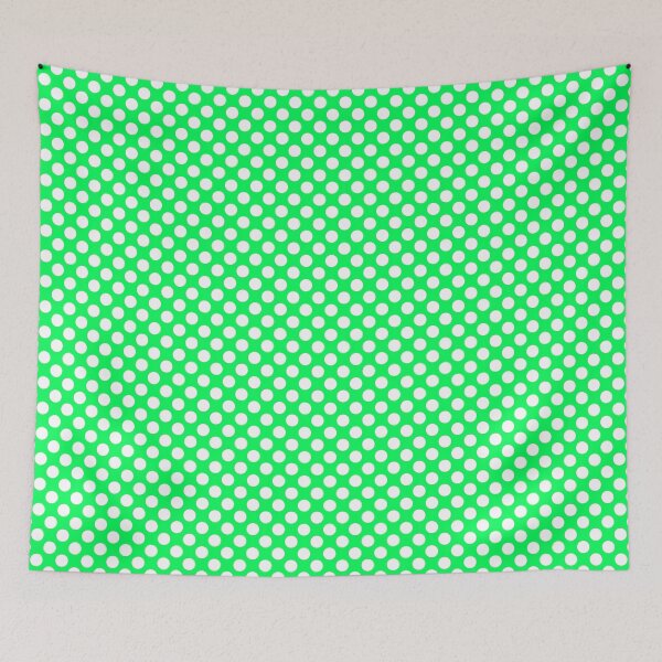 Item preview, Walking Barefoot through the Grass on a Spring Day Green and White Polkadots designed and sold by SeaStories88.