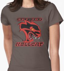 Hellcat - Red & Black Women's Fitted T-Shirt