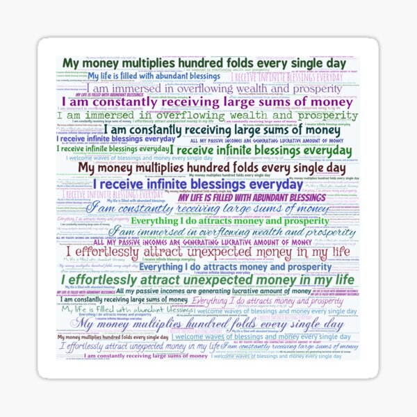Item preview, Affirmations for Money, Wealth and Prosperity designed and sold by frankie5368.