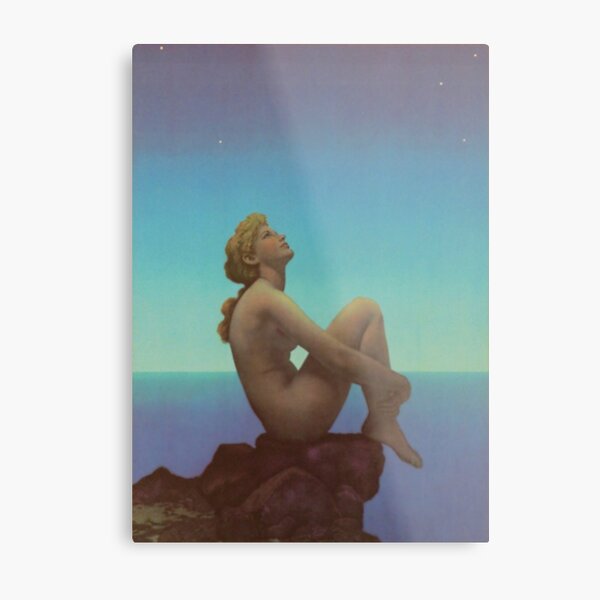 Stars- Maxfield Parrish midcentury illustration art Metal Print