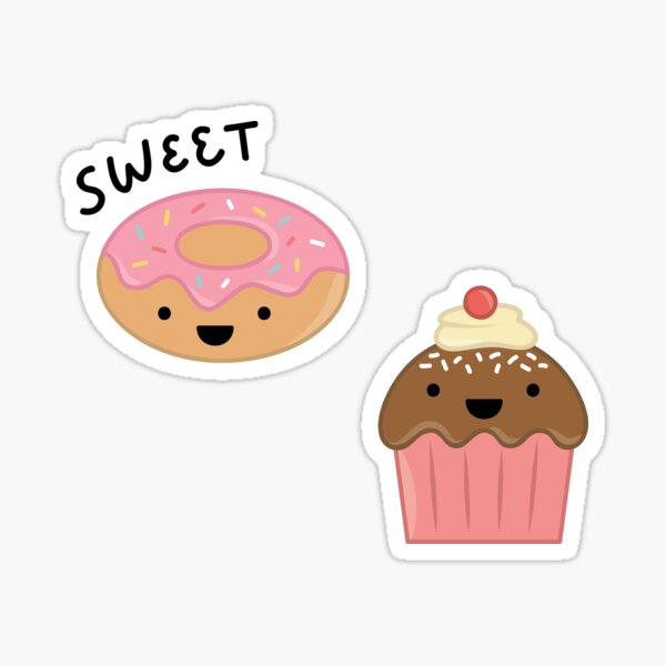 Muffin Cupcake Croissant and Donuts Stickers – Dicope Stickers