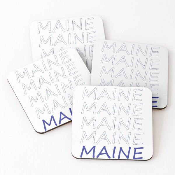 Item preview, Maine Repeating Blue Bold Uppercase designed and sold by artbylukas.