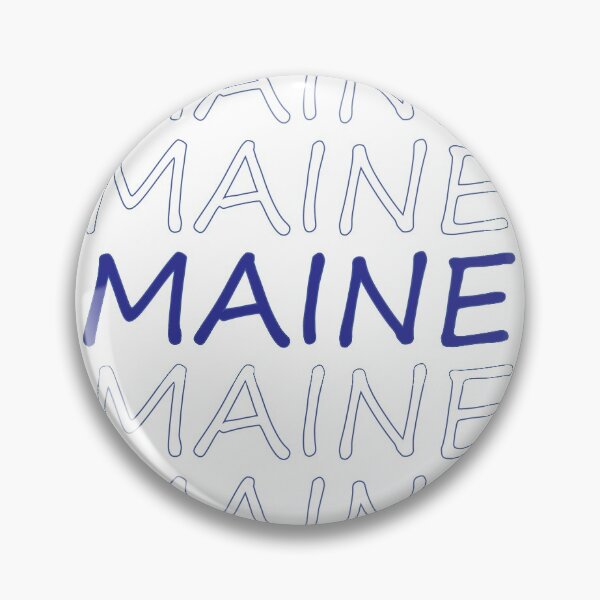 Item preview, Maine Repeating Blue Bold Uppercase designed and sold by artbylukas.