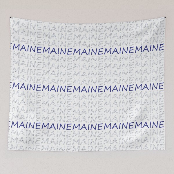 Item preview, Maine Repeating Blue Bold Uppercase designed and sold by artbylukas.