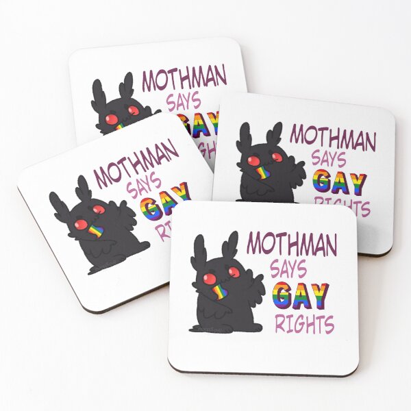 Item preview, Mothman Says Gay Rights! designed and sold by Isopawde's Grotto.