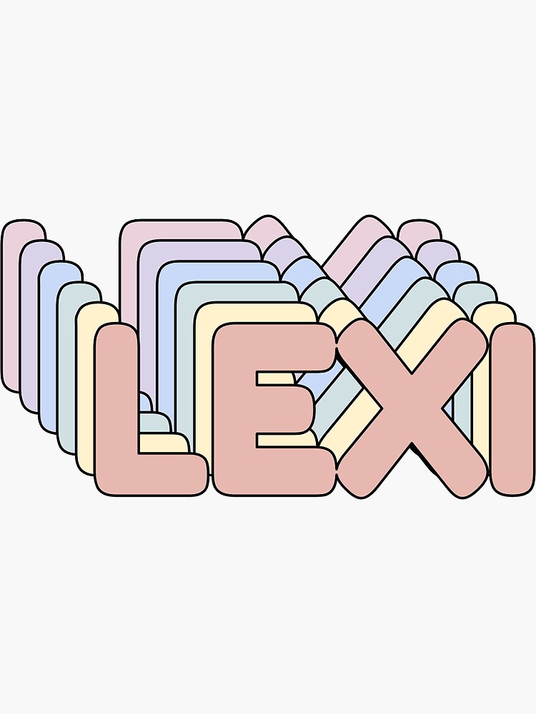 lexi-name-sticker-for-sale-by-ashleymanheim-redbubble