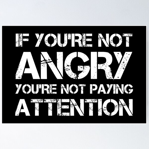 Item preview, If You're Not Angry You're Not Paying Attention designed and sold by Cat Lady Designs.