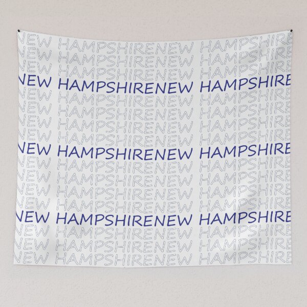 Item preview, New Hampshire Repeating Blue Bold Uppercase designed and sold by artbylukas.