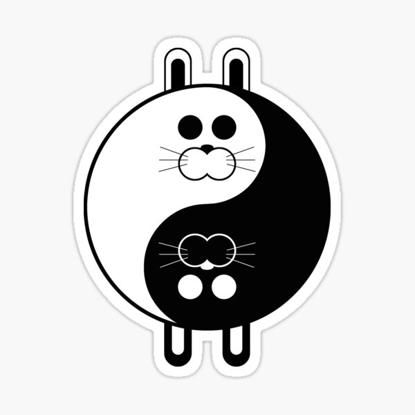  ASCII Art Bunny Rabbit Holding a Yin-Yang Symbol T-Shirt :  Clothing, Shoes & Jewelry