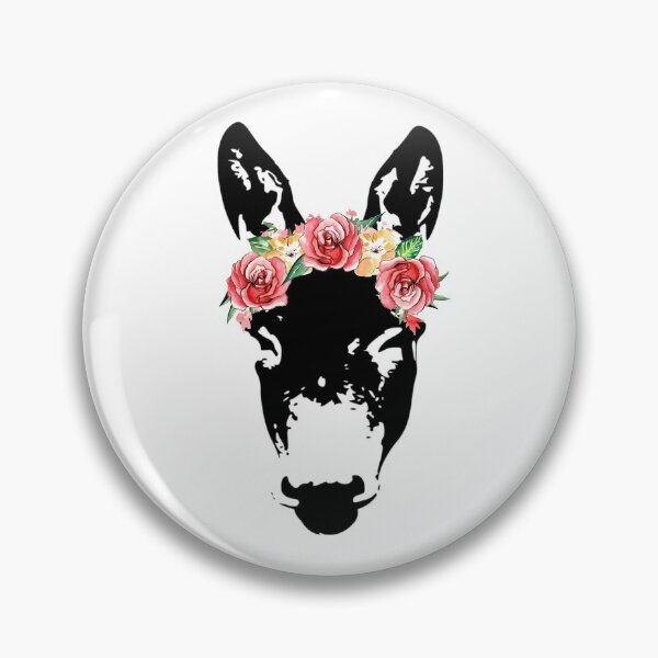 Item preview, Donkey Wearing a Floral Headband, Donkey Gifts designed and sold by sunshine64.