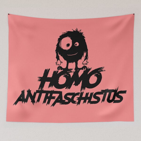Item preview,  funny character made of fur. illustrative motive for Nazi opponents. no rassism! it is a homo antifascist. humorous. designed and sold by RAWWR.