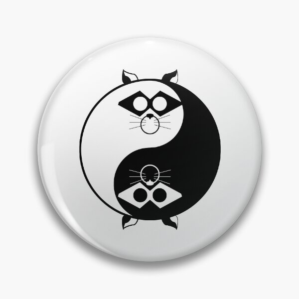 Item preview, Yin Yang Raccoon designed and sold by Clockwork-Owl.