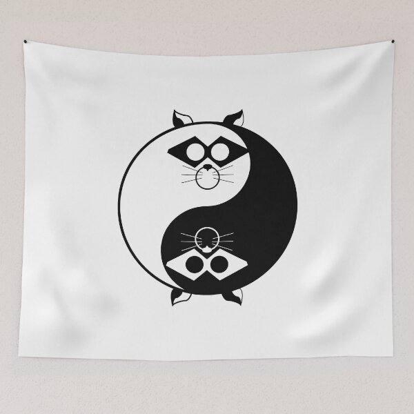 Item preview, Yin Yang Raccoon designed and sold by Clockwork-Owl.