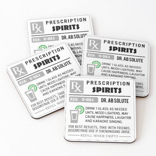 Item preview, Alcohol Prescriptions - Spirits, Vodka, Tequila designed and sold by tnewton69.
