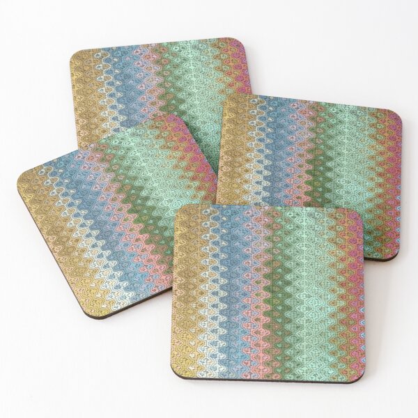 Item preview, PASTEL CROCHET STYLE MULTICOLOR STRIPES BY OZCUSHIONSTOO -THE WAITING COLLECTION designed and sold by ozcushionstoo.
