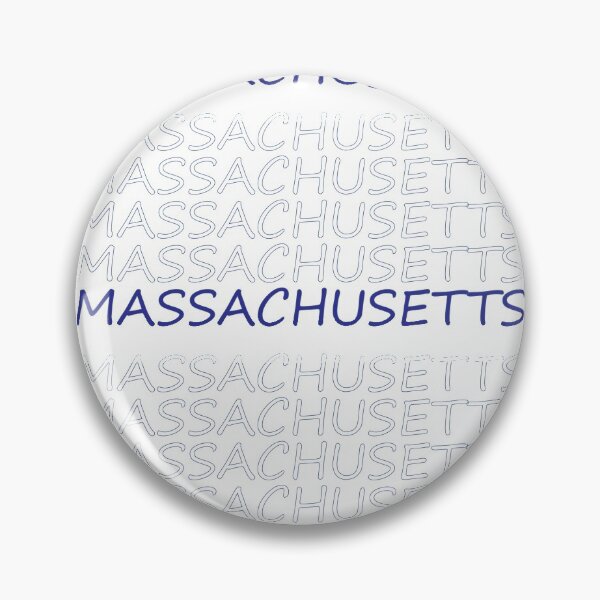 Item preview, Massachusetts Repeating Blue Bold Uppercase designed and sold by artbylukas.