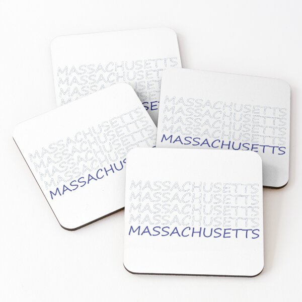 Item preview, Massachusetts Repeating Blue Bold Uppercase designed and sold by artbylukas.