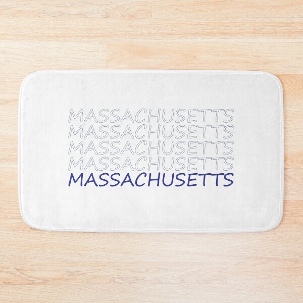 Item preview, Massachusetts Repeating Blue Bold Uppercase designed and sold by artbylukas.