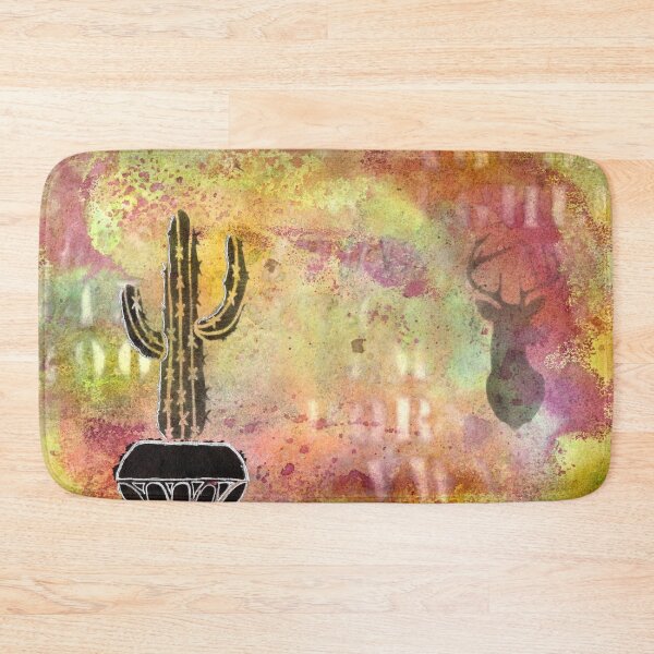 Item preview, Cactus and Stag Mixed Media Design designed and sold by peonypours.