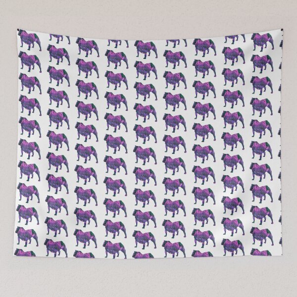 Item preview, Bulldog: pink & purple designed and sold by Erin Vargo.