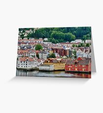 Buildings on Stilts, Bergen, Norway Greeting Card