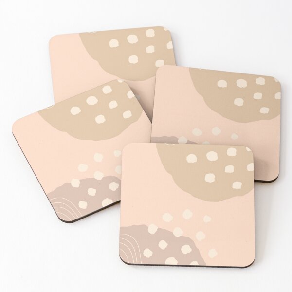 Item preview, Pink and Tan with Cream Dots designed and sold by Dots and Dashes  Co..