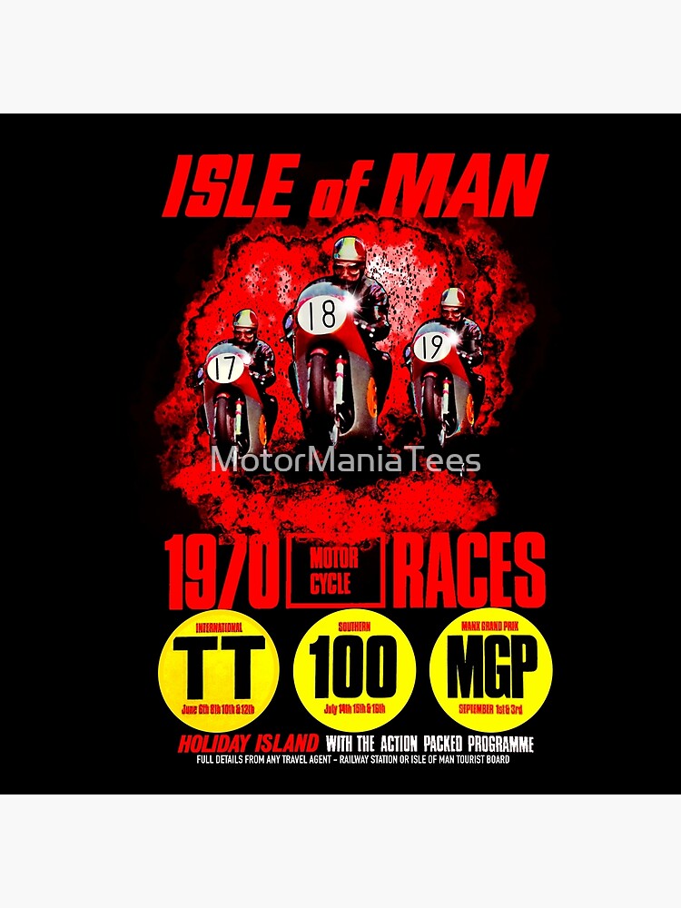 Vintage Motorcycle Manx Racers By Motormaniac Poster By Motormaniatees Redbubble