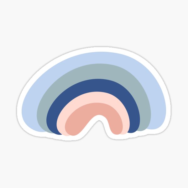 Trendy color rainbow Sticker