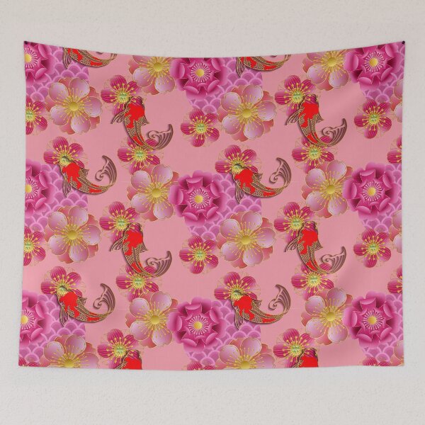 Item preview, Gold  fish and paper flowers designed and sold by WeeraS.