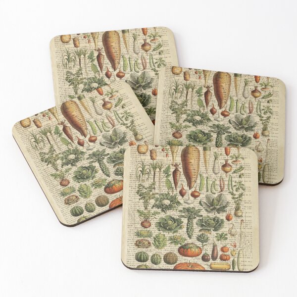 Item preview, Botanical print, on old book page - garden vegetables 2 designed and sold by Art by Lilia.