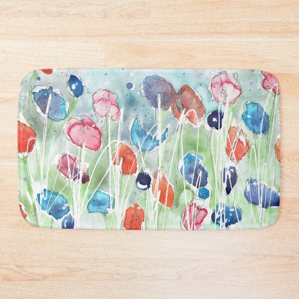 Item preview, Field of watercolour flowers designed and sold by Deb Webb.