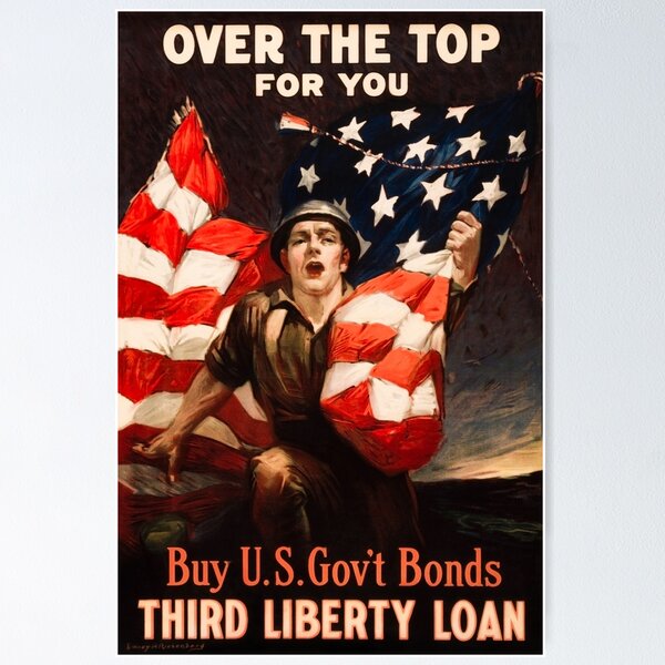 Item preview, Over the Top for You - Buy US Govt Bonds - WWI 1918 designed and sold by warishellstore.