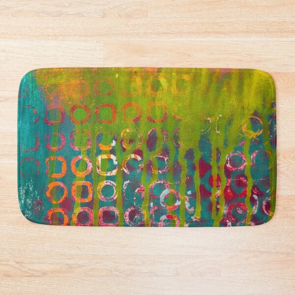 Item preview, Yellow Drips Mixed Media Painting designed and sold by peonypours.