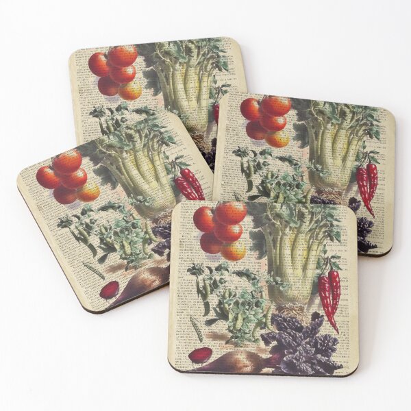 Item preview, Botanical print, on old book page - garden vegetables 3 designed and sold by Art by Lilia.
