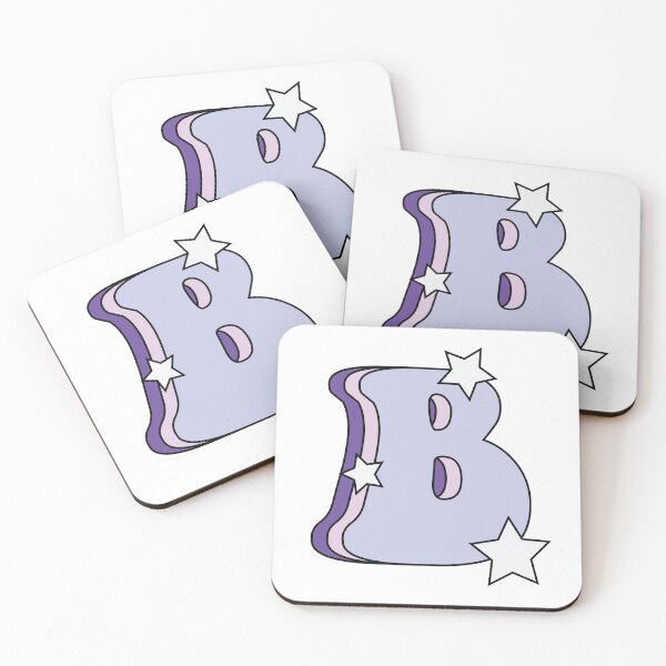 Item preview, Retro and Groovy Letter B (Lilac, Pink, Purple, Stars) designed and sold by michellejramos.
