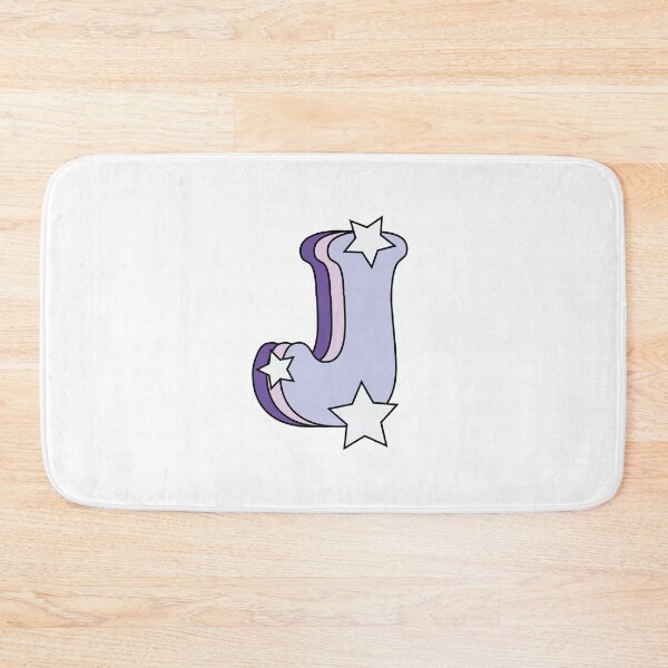 Item preview, Retro and Groovy Letter J (Lilac, Pink, Purple, Stars) designed and sold by michellejramos.