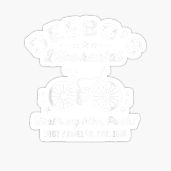 Bike Rental Stickers Redbubble - no bike for wheeling song roblox id