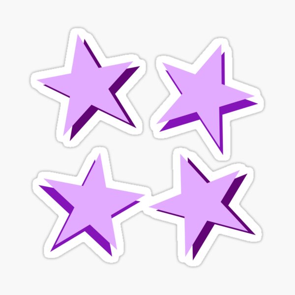 Purple Stars Sticker for Sale by Rachel Grace