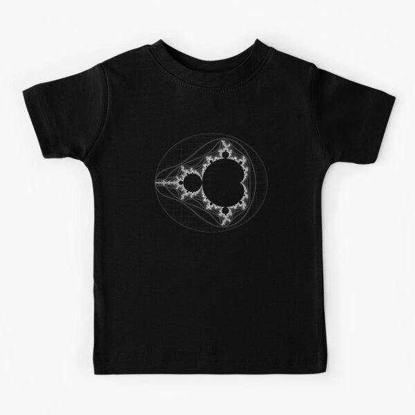 White - Linear Mandelbrot Kids T-Shirt