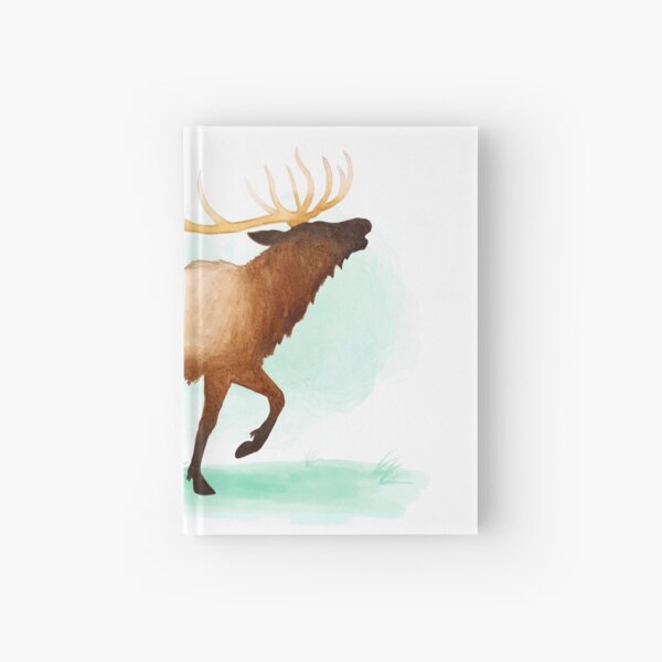 Watercolor Elk Hardcover Journal