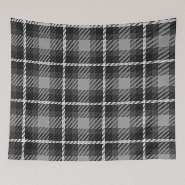 Artikelvorschau, Black Twill Plaid Tartan Gunmetal Grey entworfen und verkauft von GrumpyBoobsArt.