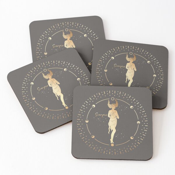 Item preview, Scorpio Woman caring for a Crab with love in the night sky with stars - Gray designed and sold by Breece.