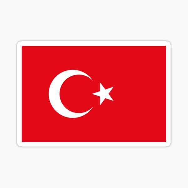 Turkish Wold Cup Football Flag - Turkey Istanbul T-Shirt Sticker Sticker