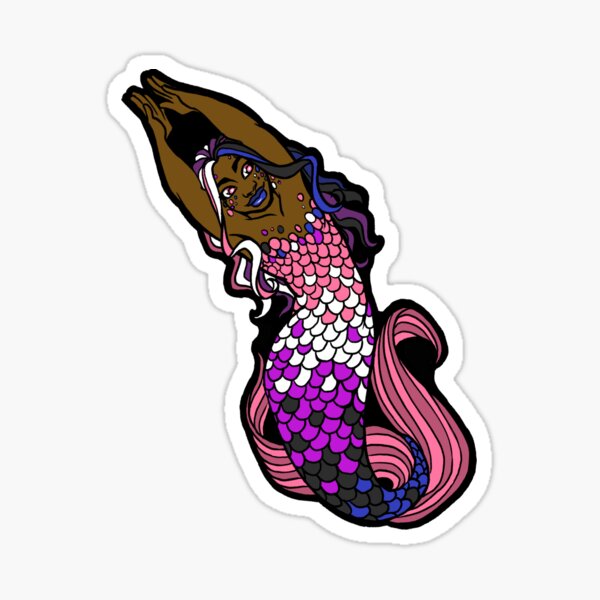 Genderfluid Pride Enby Merfolx Sticker