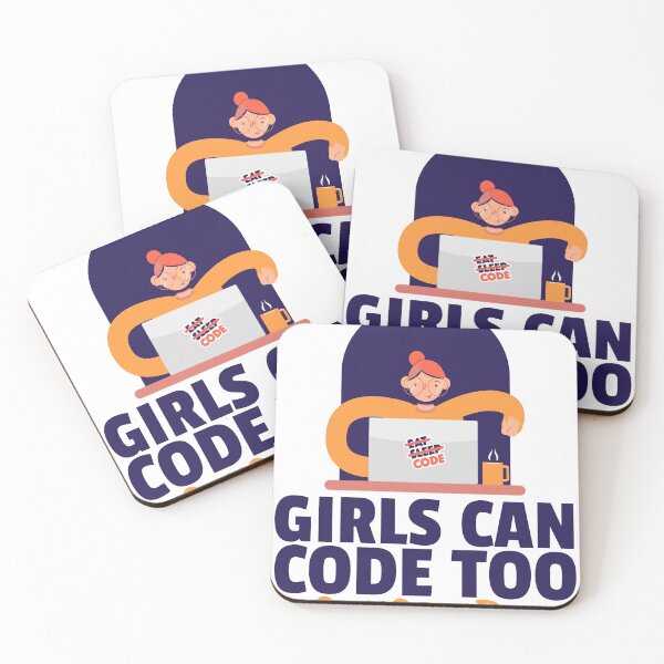 Item preview, Girls can code too  I'm Feminist and proud gift feminism  designed and sold by JobaBreezy.