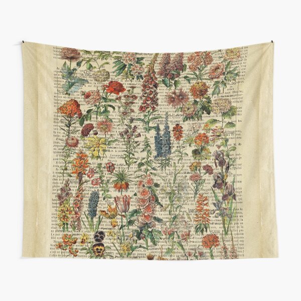 Botanical print, on old book page - Mandragora Tapestry for Sale by Art  Dream Studio